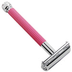 PARKER 29L PINK WOMEN'S LONG HANDLE BUTTERFLY OPEN SAFETY RAZOR - Prohibition Style